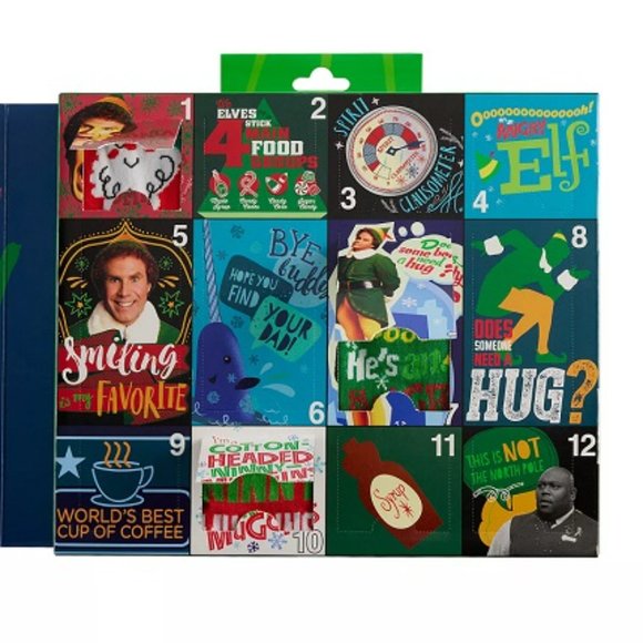 Men's 12 Days of Socks Christmas Elf Crew & Ankle Socks, Size 6-12 - Picture 2 of 2